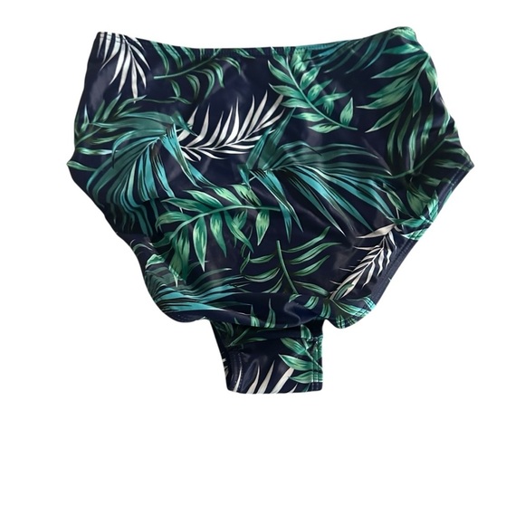 Tropical Leaf Print Bikini Bottom - Picture 2 of 3